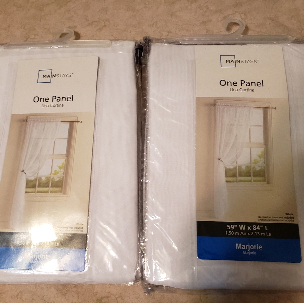 Sheer white curtains